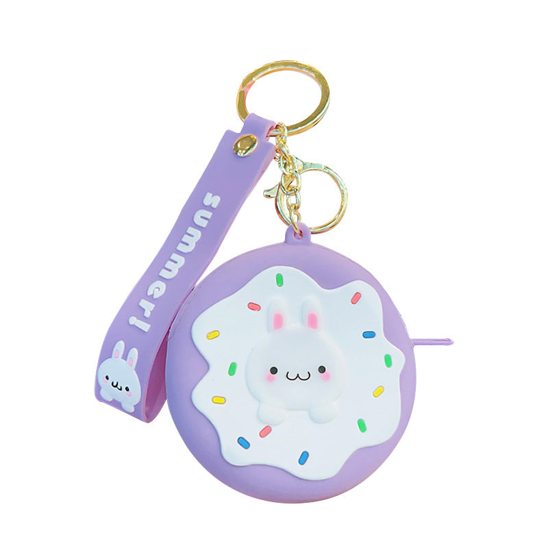 Wholesale Donut Silicone Coin Purse Keychain